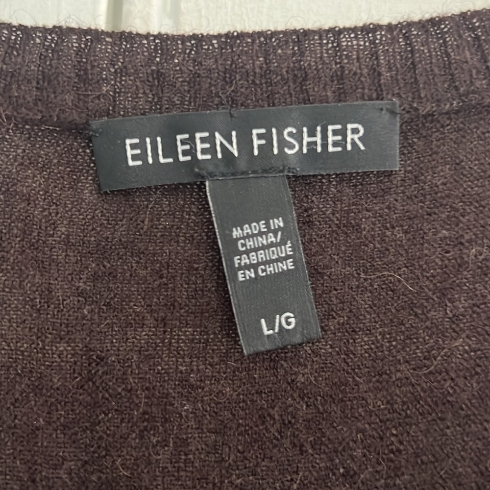 Eileen Fisher Large lightweight sweater. Chocolate brown hand wash.. - Picture 2 of 6